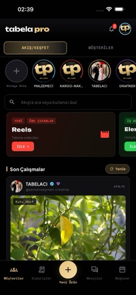Müşteri Anasayfa
